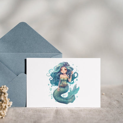 Mermaid Princess 6x PNG Clip Art Bundle Fantasy Scrapbook Design Card Making Paper Crafting Children Book Clipart Fairytale Invitation - Everything Pixel