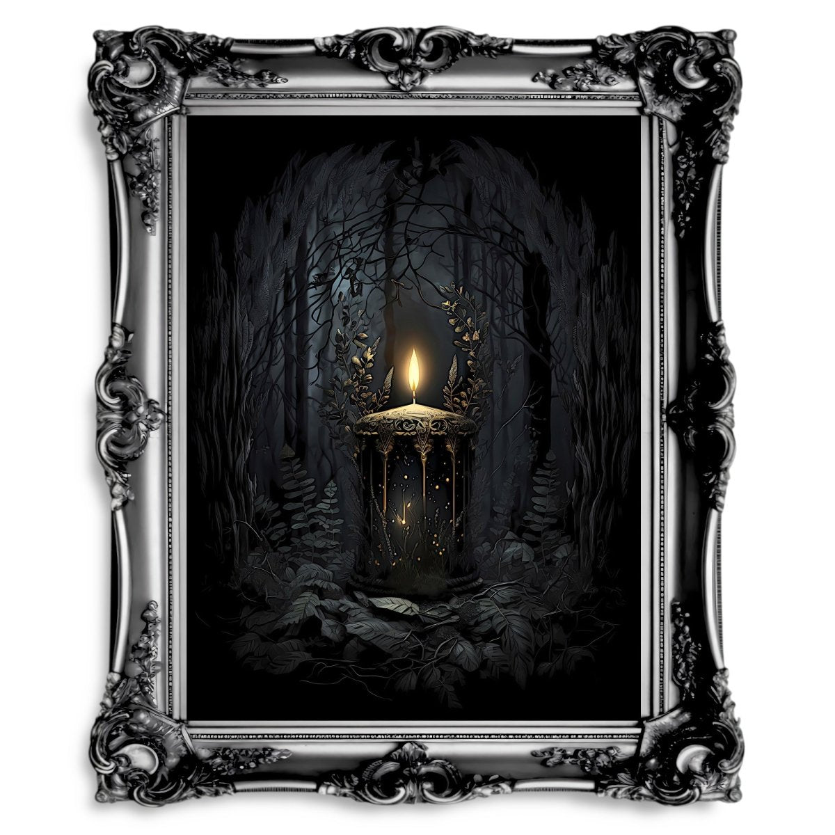 Mystic Candle in Woodland Dark Fairycore Cottagecore Gothic Witchy Decor - Everything Pixel