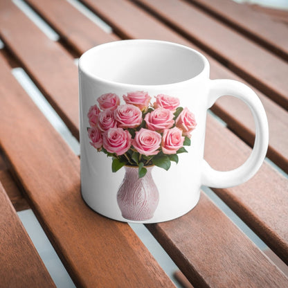 Pink Roses in Vase 6+6 PNG Bundle for Sublimation Clipart - Everything Pixel