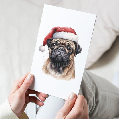 Pugs with Santa Hat 7+7 PNG Clip Art Bundle Christmas Decoration Digital Crafts Design Holiday Graphic Clipart Winter Decoration Art - Everything Pixel