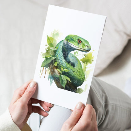 Snakes 7+7 PNG Clipart Bundle Animal Illustration Card Design Paper Crafting Children Book Clip Art Graphics Snake Watercolor Artwork - Everything Pixel