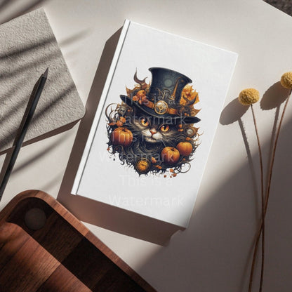 Steam Punk Cat Clipart 7+7 PNG/JPG Bundle Gothic Graphic Spooky Paper Craft Autumn Design Junk Journals Industrial Style Sublimation - Everything Pixel