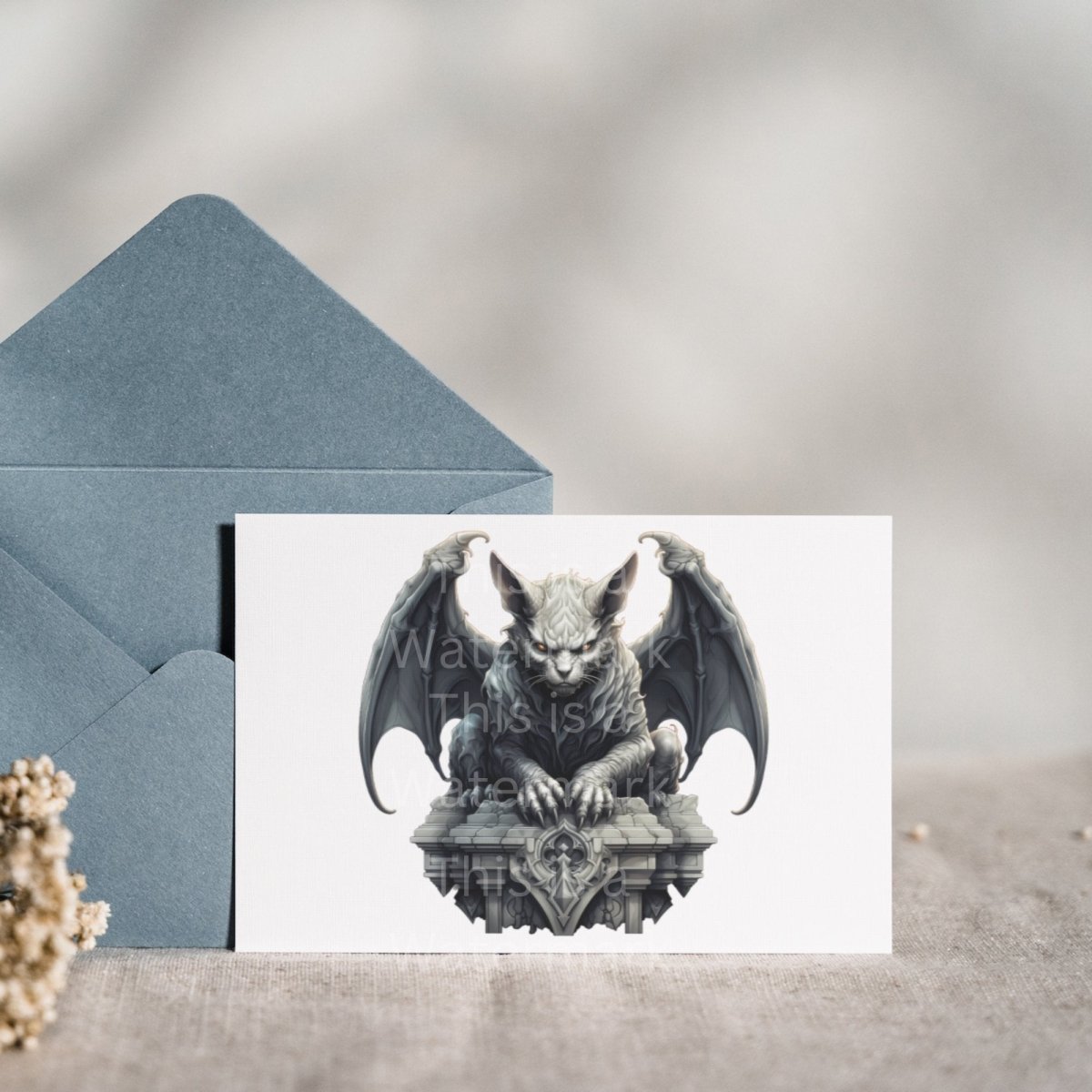 Stone Gargoyle 7+7 PNG Clip Art Bundle Fantasy Winged Creature Sublimation Card Making T-Shirt Design Gothic Demon Novel Graphics - Everything Pixel