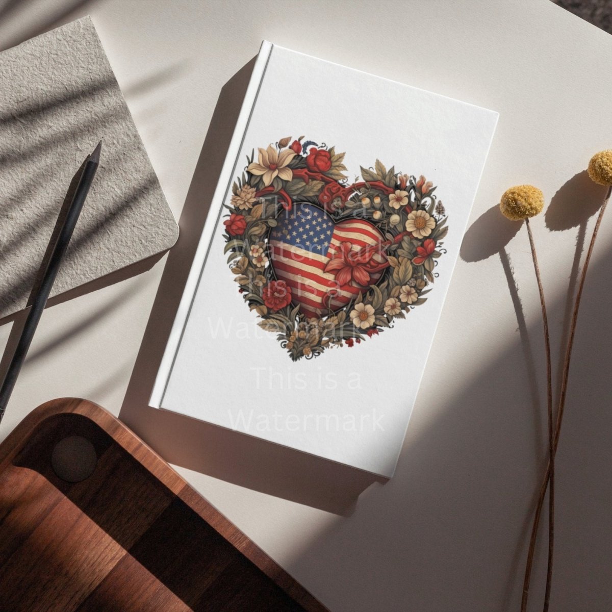 USA Patriotic Flower Heart PNG Clip Art Bundle Sublimation Tumbler Design 4th of July Card Making Shirt Design Independence Day Clipart - Everything Pixel