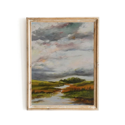 Vintage Irish Countryside vintage oil painting landscape art - Everything Pixel