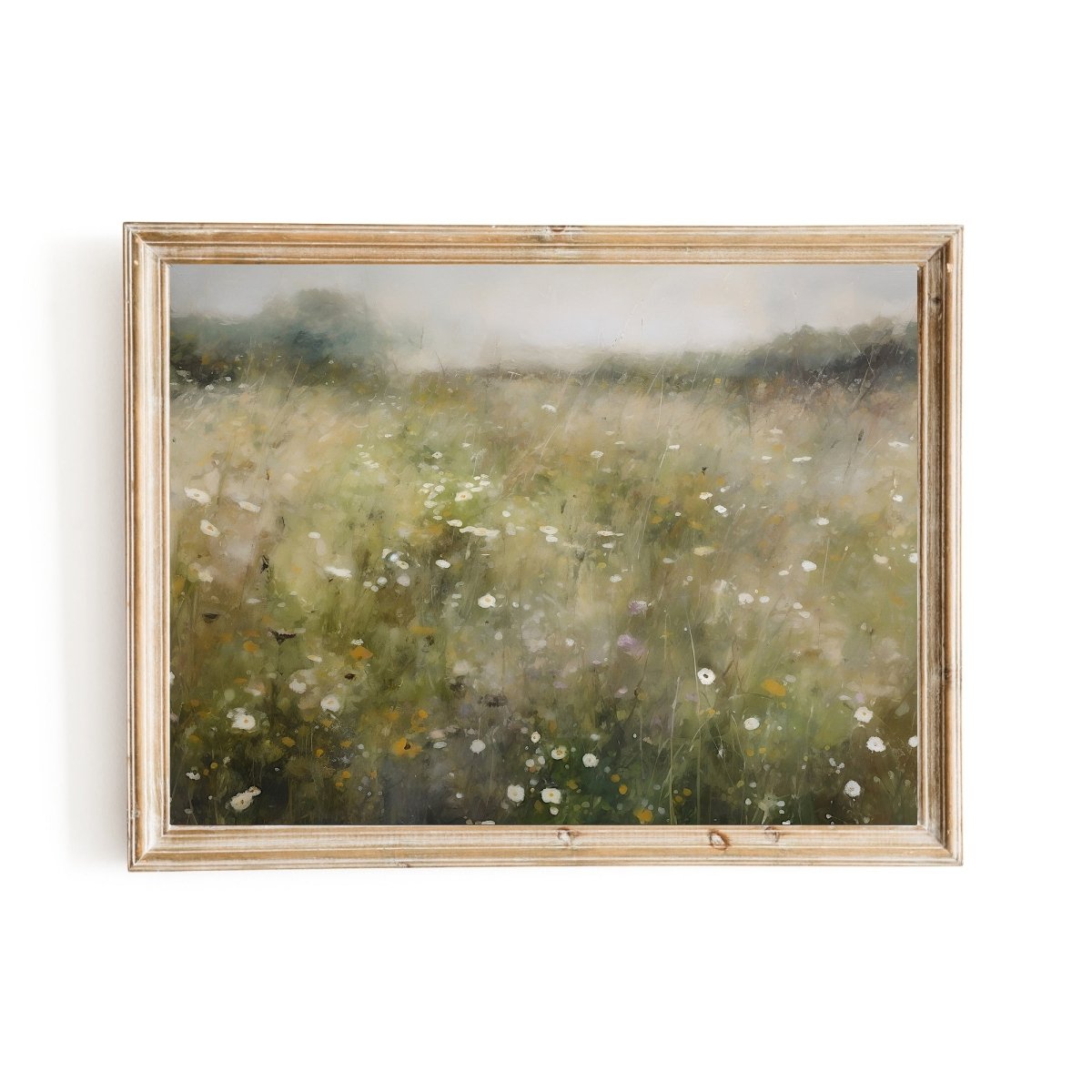 Wildflower Meadow Impressionist Wall Art Blurred Landscape Enchanting Nature Home Decor - Everything Pixel