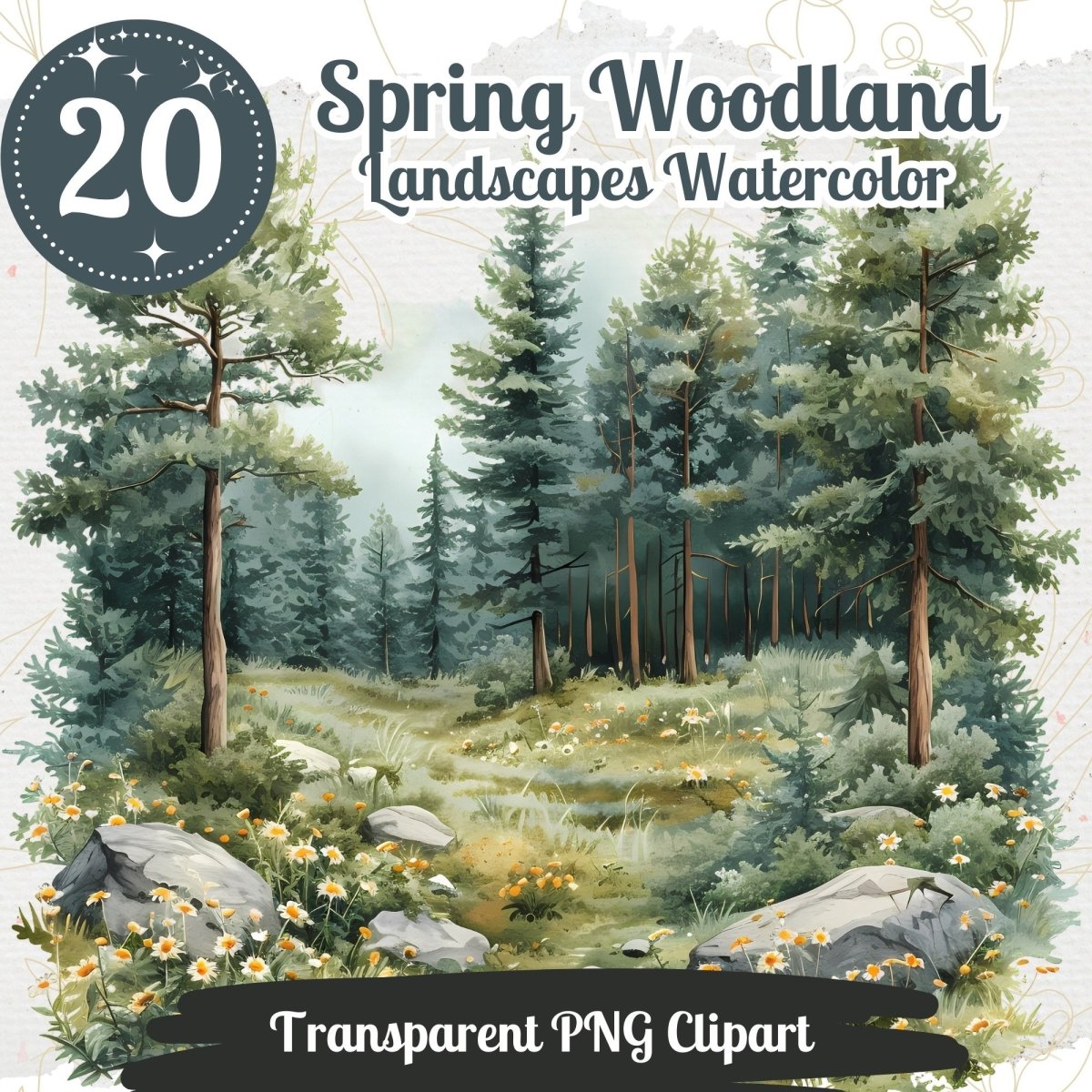 Woodland Spring - 20 Transparent Clipart Bundle - Everything Pixel