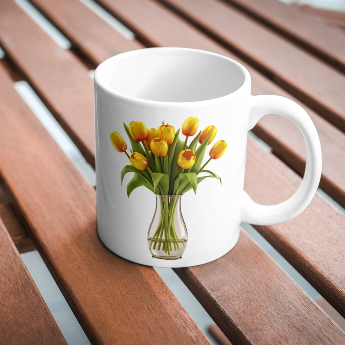 Yellow Tulips in Vase 6+6 PNG Clipart Bundle, Transparent Background, Photorealistic - Everything Pixel