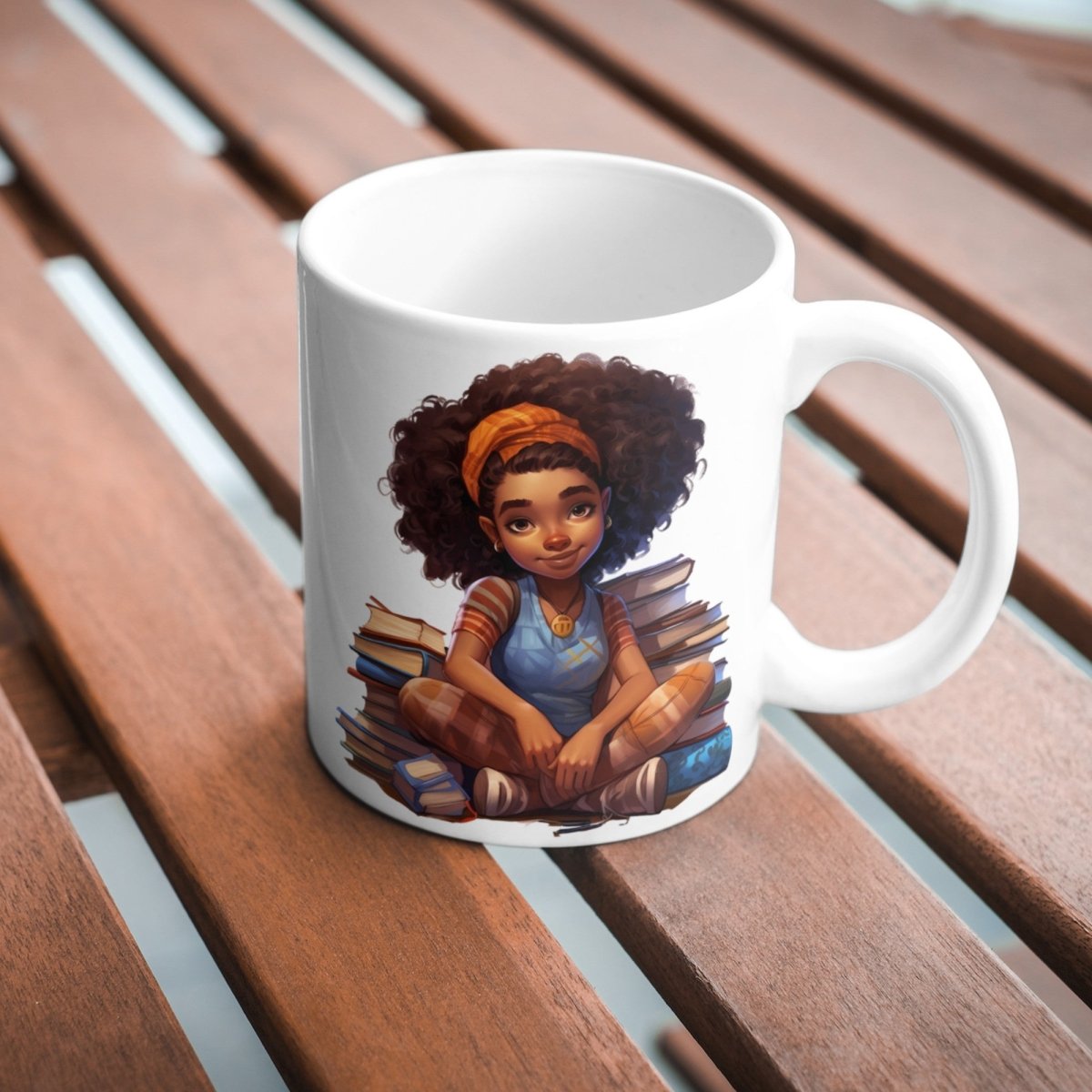 Young Black Woman Bookworm PNG Clip Art Bundle for Book Lovers Sublimation Tumbler Card Making T-Shirt Stack of Books Scrapbook Design - Everything Pixel